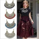 Ms new punk exaggerated multi-layer alloy set auger sweater chain necklace