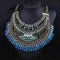 Ms new punk exaggerated multi-layer alloy set auger sweater chain necklace