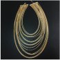 Fashion ladies retro wedding multilayer tassel clavicle necklace sweater chain necklace