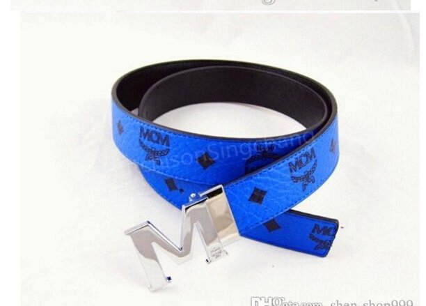 Wholesale Hot Sell Men orange  blue  Low Price pu Leather Belt Strap Famous Belt