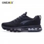 Onemix Men's Running Shoes Outdoor Sport Sneakers Black Athletic Walking Shoes