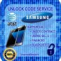 AT&T Samsung GALAXY S7,S6, S5, NOTE 5, 4, 3, ACTIVE & EDGE UNLOCK CODE SERVICE