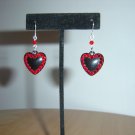 HANDMADE SWAROVSKI RED CRYSTAL LUCITE EARRINGS