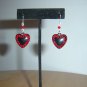 HANDMADE SWAROVSKI RED CRYSTAL LUCITE EARRINGS