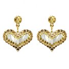 BRAND NEW TARINA TARANTINO CRYSTAL AND LUCITE HEART EARRINGS **FREE US SHIPPING**