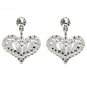 BRAND NEW CRYSTAL AND LUCITE HEART EARRINGS **FREE US SHIPPING**