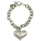 BRAND NEW TARINA TARANTINO CRYSTAL AND LUCITE HEART CHARM BRACELET **FREE US SHIPPING**