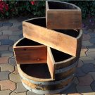 Wine Barrel Tier Planter Wood Plant Garden Patio Flower Outdoor Decor Decoration