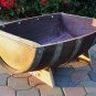 Planter 1/2 Half Trough Wine Barrel Wood Plant Garden Patio Flower Outdoor Decor