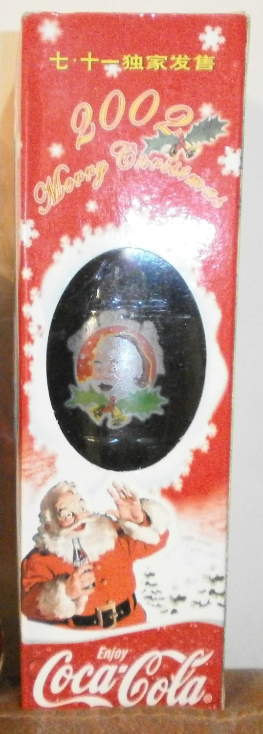 China Coca Cola 2002 Christmas Bottle w/box empty ~rare~