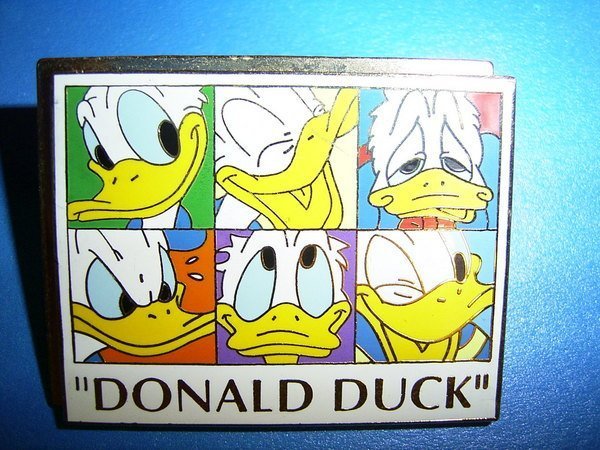Japan Disney Donald Duck SIX FACE (Double Plate) Pin LE