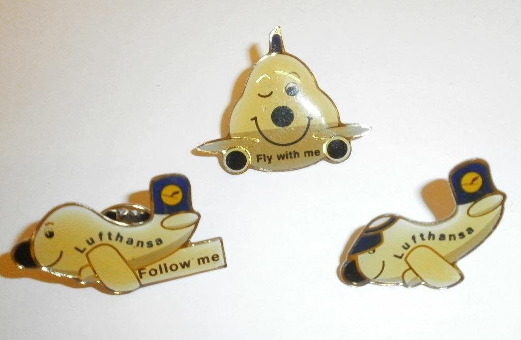 Vintage LUFTHANSA Airlines 3 Pin Airplane badge Aircraft Aviation