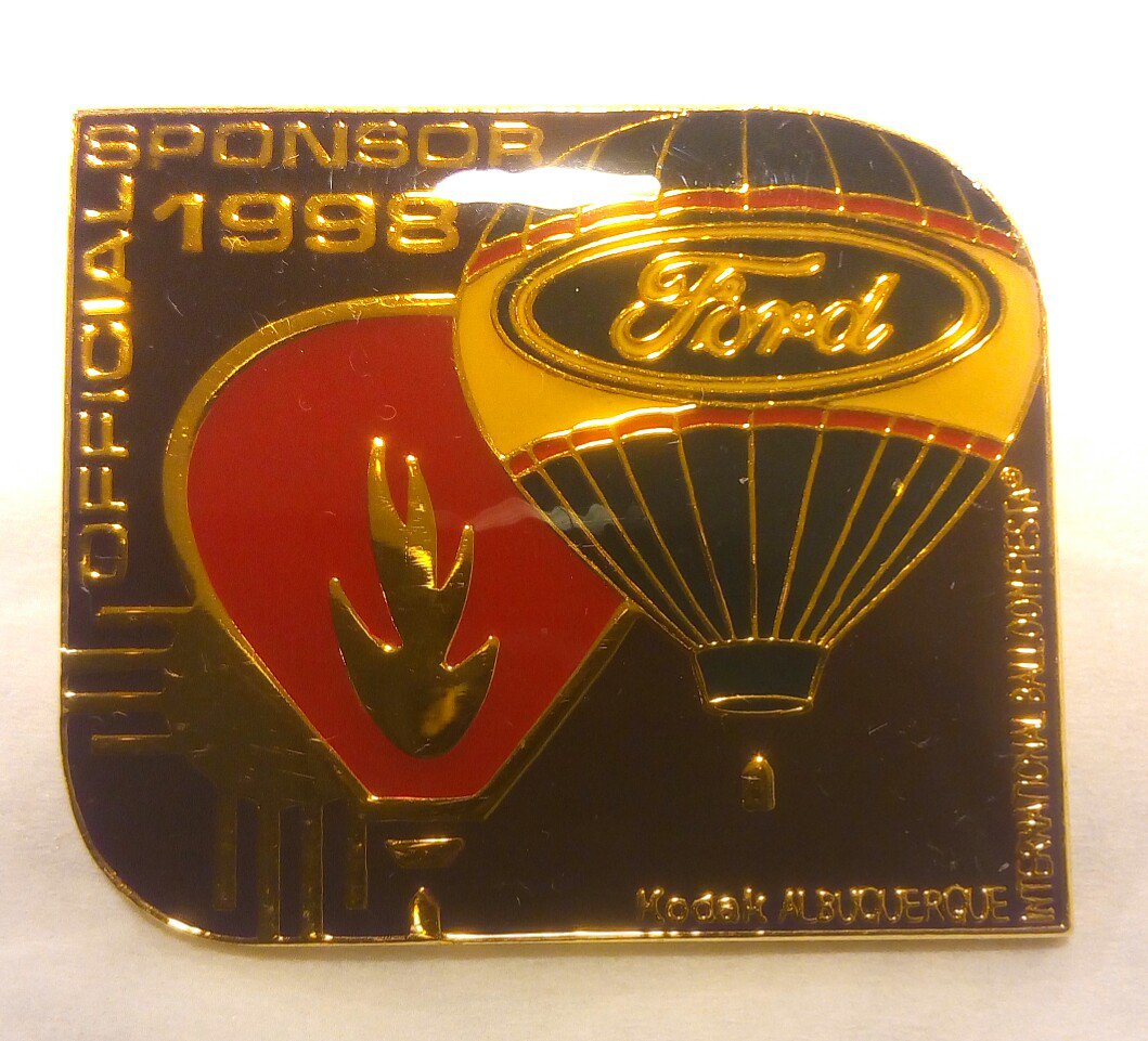 1998 Kodak Albuquerque FORD OFFICIAL SPONSOR Hot Air Balloon AIBF Pin