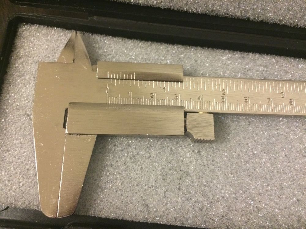 6" VERNIER CALIPER BRASS 150mm/15cm USA Shipping Box Pack