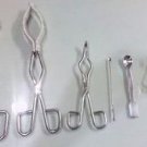 Beaker Flask Tong Test Tube Holder Spatula Lab Kit Set Of 6