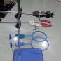 9 Pc Lab Set 8 x 5 Support Stand(22mm) 2 Retort Rings 3 Finger Clamp 3 Boss Head