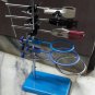 Laboratory Stand 8" X 5" Retort Rings 3 Clamps 3 Boss Heads 3