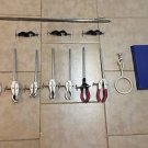 15 Piece Lab Set - 9 x 6 Stand 2 Support Rings 6 Extension Clamps 6 Holders