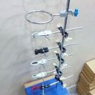 13 pc Lab Stand 9" x 6" with 5 Extension Clamp 5 Boss Head 2 Retort Ring