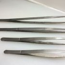 4 PCS THUMB LAB TWEEZERS DRESSING DISSECTION FORCEPS 5" 6" 8" 10"