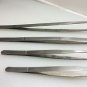 4 PCS THUMB LAB TWEEZERS DRESSING DISSECTION FORCEPS 5" 6" 8" 10"