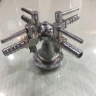 Gas Tap Laboratory 4 Way Outlet 90 Degree Bench Fitting Complete Chrome Plated