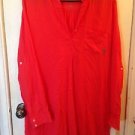 NWT DKNY Red/Orange Blouse Size M