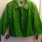 NWT $498 Lafayette 148 New York Green 100% Silk Jacket Size 12