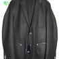 Hugo Boss Black Mens Leather Trim Wool Fashion Jacket Size US 46 R EU 56 NEW
