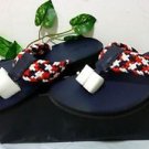 Aldo Men Navy White Multi-Color Casual Flip Flops Sandal Shoes Sz US 13 M EU 46