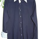 Karl Mommo Blue Plaids Trim Mens Button Up Italian Shirt Size 3XL NEW