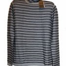 Emporio Armani Men's Gray Black Striped Wool Silk Sweater Size US 46 EU 56 $495
