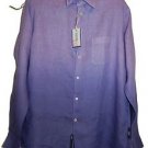 Pure Linen by Benson Men's Purple Button Down Soft Shirt Size XL NEW