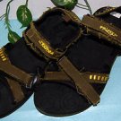 Frisky Men's Sport Black Olive Yellow Strap Flip Flops Sandals Shoes Size 13 46