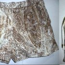 BRIONI Brown White Men Italian Sweat Shorts Beach Athletic with Sack Size 2XL