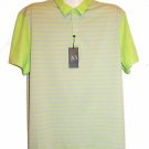 Armani Exchange Golf Green Gray Stripes Cotton Polo MEN'S Size 2XL  NEW