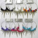 Basketball Diaries Papparazi Circle Spikes Lot of 6 Multi-Color Hoop Earrings