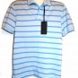 Les Copains Light Blue Striped Polo Mens Cotton Italian Shirt Size L 50 NEW