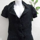 Derek Heart Gray Woven Acrylic Woman's Cardigan Sweater Size M GOOD CONDITION