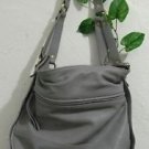MAXX Gray Woman's Genuine Leather Handbag Tote With Coin Wallet BRAND NEW