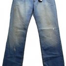 Love Moschino Blue Denim Fashionably Worn Out Mens Jeans Size 40 Italy NEW