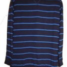 Galaxy by Harvic Navy Med Blue Stripes Men's Cotton Sweater Size XL