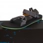 TEVA Men Gray Green Sole Walking Strap Sandal Flip Flops Shoes Size 12 NEW