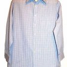 Forsyth of Canada Pink Blue Plaids Button Down Men Shirt Size 16.5 32 / 33