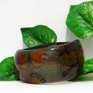 Purple Yellow Green Curvy Butterfly Design Plastic Fashion Woman's Bracelet NEW