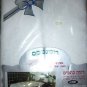 ISRAEL White Flower Design Table Cloth Stain Repellant NEW 320x140