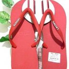 Lacoste Red Casual Rubber Flip Flops Sandals Shoes Size 12 US NEW