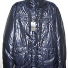 FB Nextrend Blue Shiny Winter Warm Hood Mens Jacket Size US 44 XL EU 54 Italy