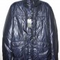 FB Nextrend Blue Shiny Winter Warm Hood Mens Jacket Size US 44 XL EU 54 Italy