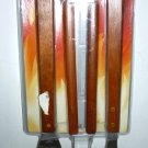 Chefs Best 3 Pc.Deluxe Stainless Steel Wooden Handles Barbeque Tool Set